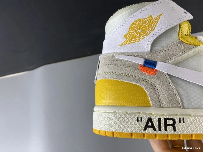 Air Powder White Yellow-Cone Off-White AQ0818-149 1 NRG x Dark Jordan 0823